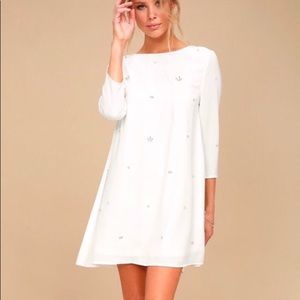 Lulus So Precious White Rhinestone Dress